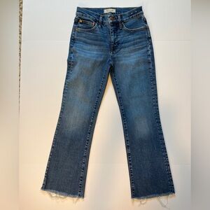 Madewell Kickout Mid rise crop boot Jeans Denim Size 25